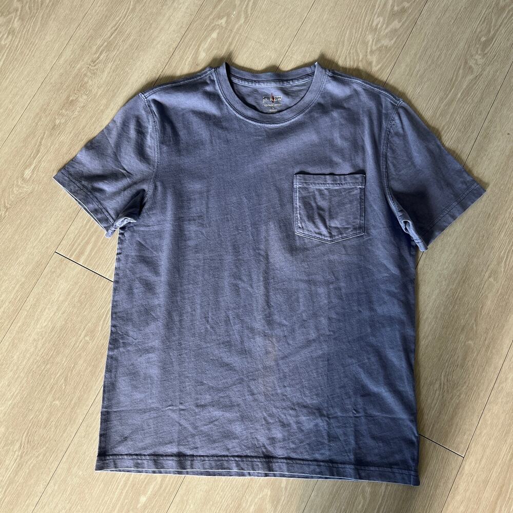 J Crew Flawed Vintage Wash Cotton Pocket Tshirt Mens Small